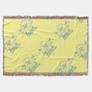 Life Better at Beach Throw Blanket