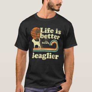 Life Better Beaglier Vintage Dog Mom Dad T-Shirt