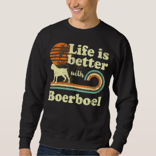 Life Better Boerboel Vintage Dog Mom Dad Sweatshirt