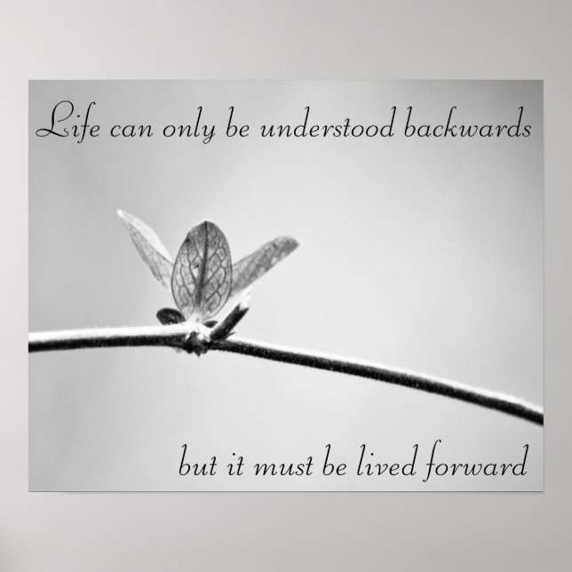Life can only be understood backwards, poster (Front)