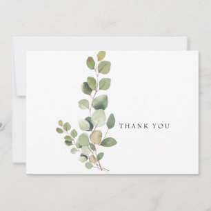 Life Celebrated Eucalyptus White Funeral Thank You