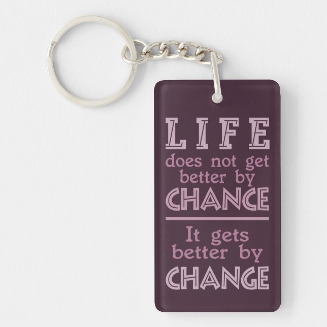 LIFE CHANGE custom monogram key chain (Front)