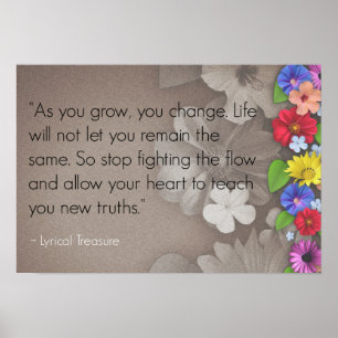 Life Change Inspirational Quote Poster