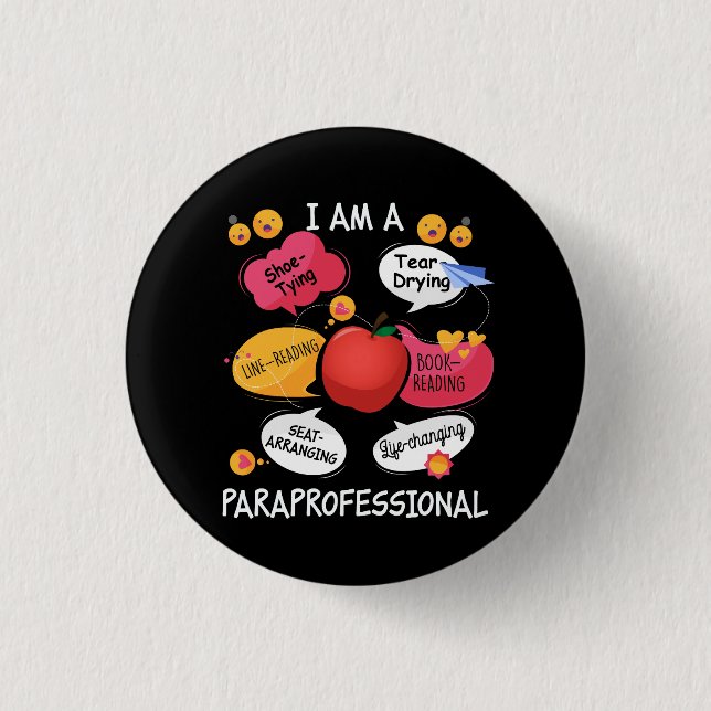 Life Changing Paraprofessional - Para Squad Parapr 1 Inch Round Button (Front)