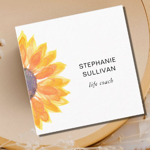 Life Coach Botanical Square Business Card