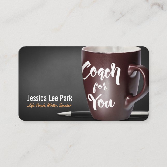 Life Coach, Health Coach, Writer Business Card (Front)
