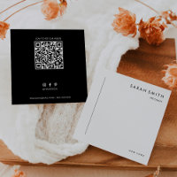 Life Coach Minimalist Black White QR Code