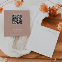 Life Coach Minimalist Blush White QR Code