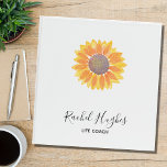 Life Coach Sunflower Binder<br><div class="desc">Life Coach Sunflower Binder.
This simple and elegant binder is decorated with a watercolor yellow sunflower.
Customize it with your name,  and occupation.
There is a matching business card case in my store.
Original Watercolor © Michele Davies.</div>