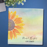 Life Coach Sunflower Colourful Binder<br><div class="desc">This simple and stylish Life Coach Binder is decorated with a yellow sunflower on a watercolor background. Easily customizable. You can change Life Coach to a different occupation. Use the Customize Further option to change the text size, style or colour if you wish. Because we create our own artwork you...</div>