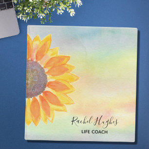 Life Coach Sunflower Colourful Binder