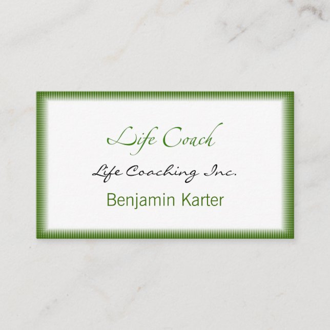 Life Coach Text Swash Advice Card (Front)