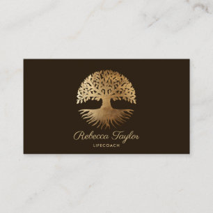 life coach tree of life therapist healer wellness  business card