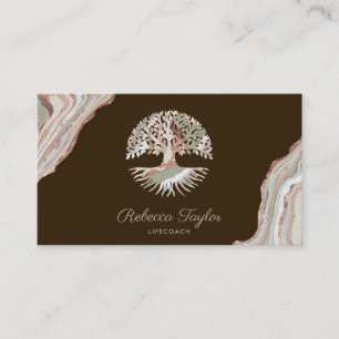 life coach tree of life therapist healer wellness  business card