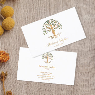 life coach tree of life therapist yoga healer busi business card