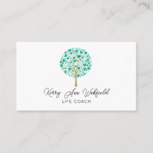 Life coach tree of life therapist yoga healer business card