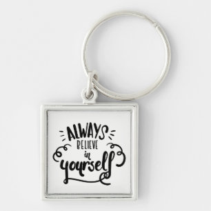 Life Confidence  Attitude Goals Motivational Quote Keychain