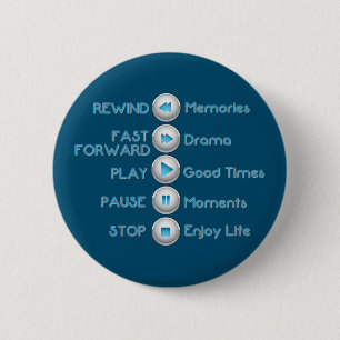 Life Control Buttons Blue Button