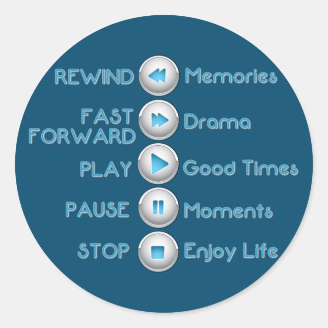 Life Control Buttons Stickers (Front)