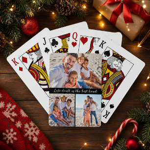 Life Dealt Us the Best Hand Family Photo Collage Playing Cards