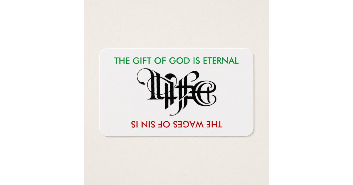 Life / Death Ambigram Card | Zazzle