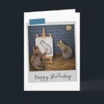 Life Drawing Cats Funny Birthday Card<br><div class="desc">Brighten up any cat lover's birthday with this whimsical and fun feline design!</div>