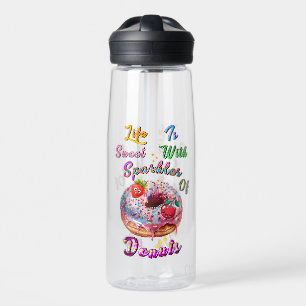 Life Drinkware Is Sweet With Sparkles Of Doughnuts Water Bottle