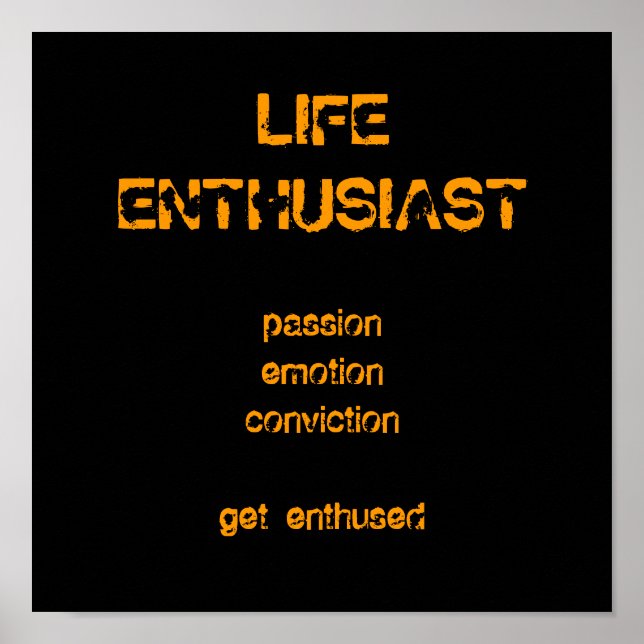 LIFE ENTHUSIAST, brand Poster (Front)