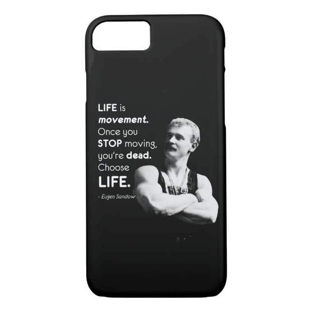 Life - Eugen Sandow Bodybuilding Motivational Case-Mate iPhone Case (Back)