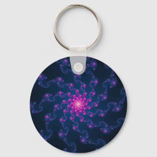 Life Flower Fractal Art Keychain