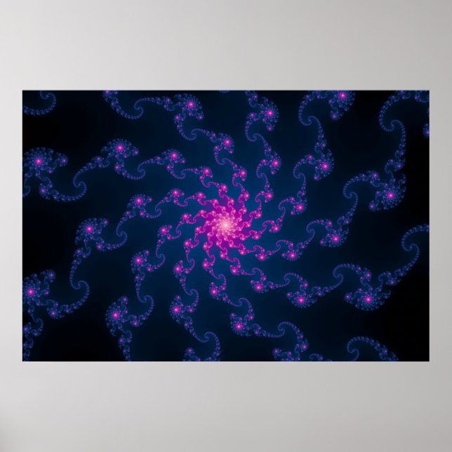 Life Flower Fractal Art Poster (Front)