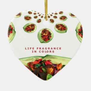 Life Fragrance in colour potpourri Ceramic Ornament