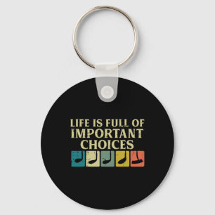 Life Full Important Choices Golf Clubs Golfing Men Keychain