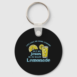 Life Gave Lemon Jesus Made Lemonade Christian Men Keychain