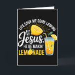 Life Gave Me Lemons Jesus Lemonade Funny Christian Card<br><div class="desc">Life Gave Me Lemons Jesus Lemonade Funny Christian Positive</div>