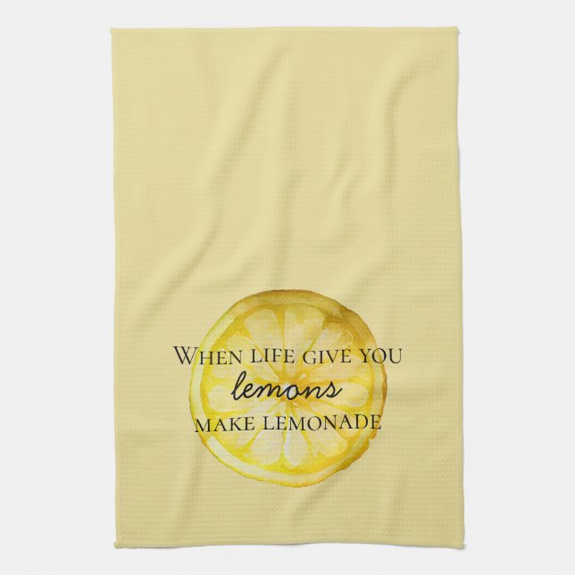 Life Gives You Lemons Quote Kitchen Towel (Vertical)
