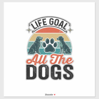 Life Goal All The Dogs Vintage Dog Lover Design_1