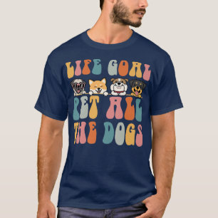 Life Goal Pet All The Dogs Vintage Cute Dogs Pug C T-Shirt