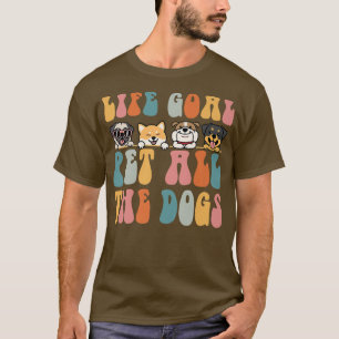Life Goal Pet All The Dogs Vintage Cute Dogs Pug C T-Shirt