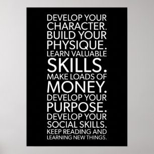 Life Goals For Happiness and Success Poster