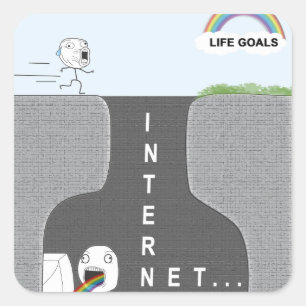 Life Goals vs. Internet. Funny Stickers