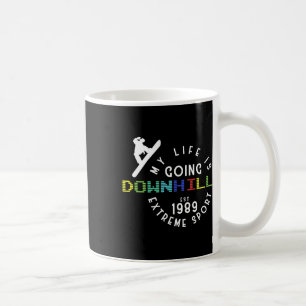 Life Going Downhill Snowboarder Freestyle Winter S Coffee Mug