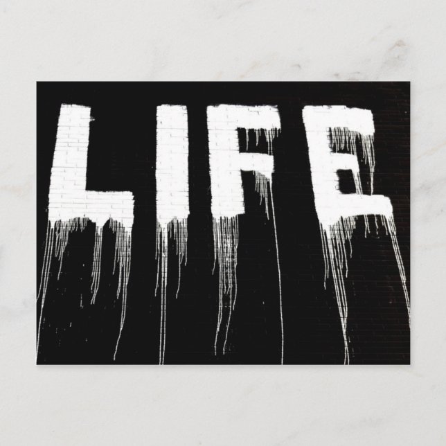Life Graffiti Drips Postcard (Front)