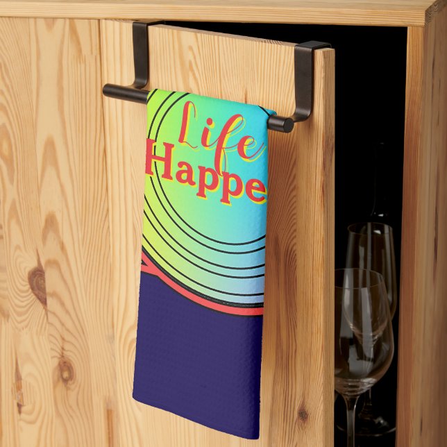  Life Happens Camera Image    Kitchen Towel (Thirds Fold)