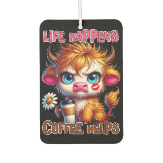 Life Happens Coffee Helps  Air Freshener