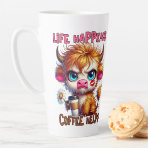 Life Happens Coffee Helps  Latte Mug