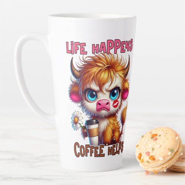 Life Happens Coffee Helps  Latte Mug (In Situ)