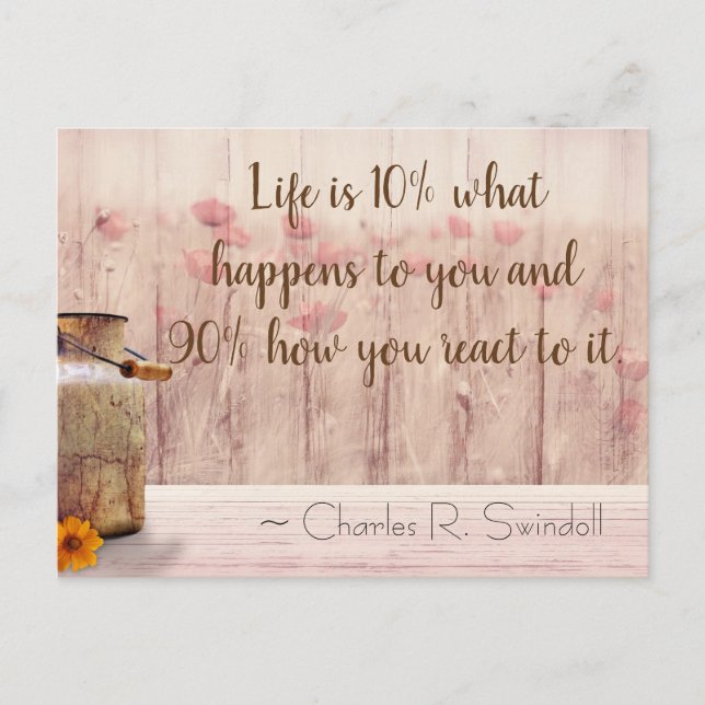 Life Happens Inspirational Postcard (Front)