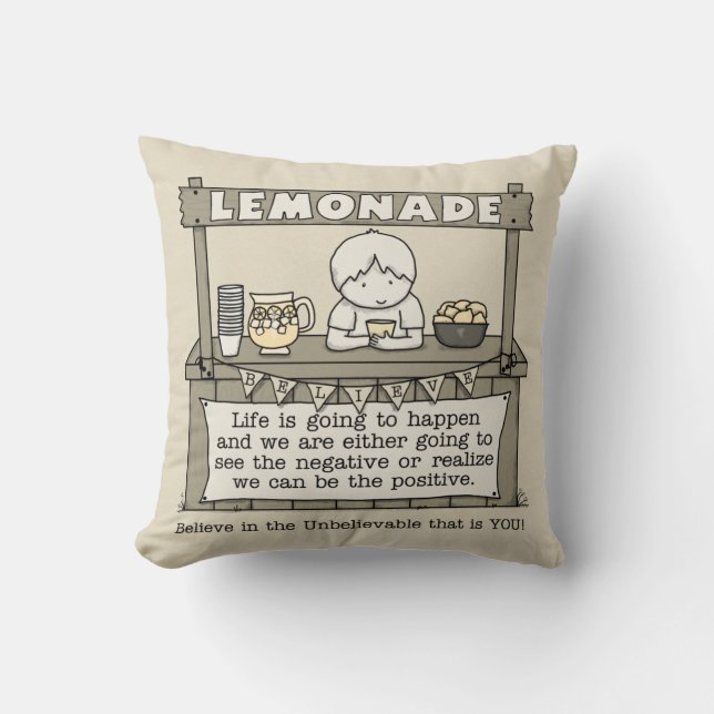 Life Happens Throw Pillow (Front)