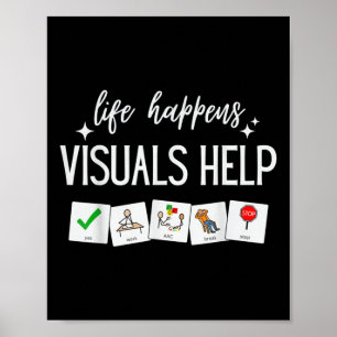 Life Happens Visuals Help, Special Education Teach Poster